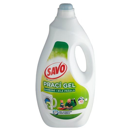 Levně Savo Gel na praní bílého a barevného prádla 3,5 l (70 praní)