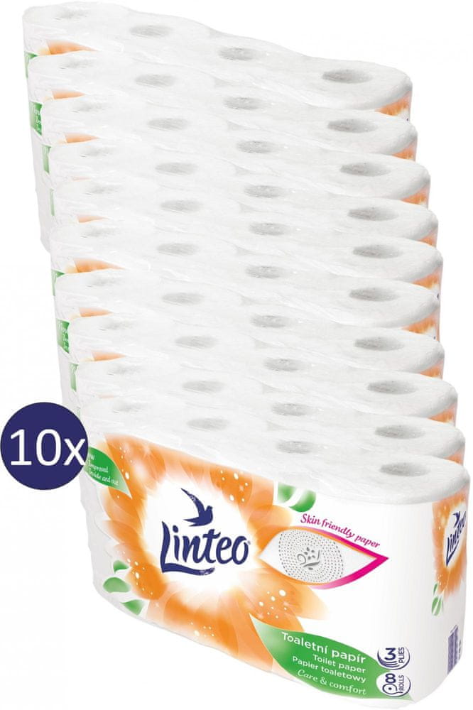 Neparfumovaný toaletný papier Linteo 80 ks