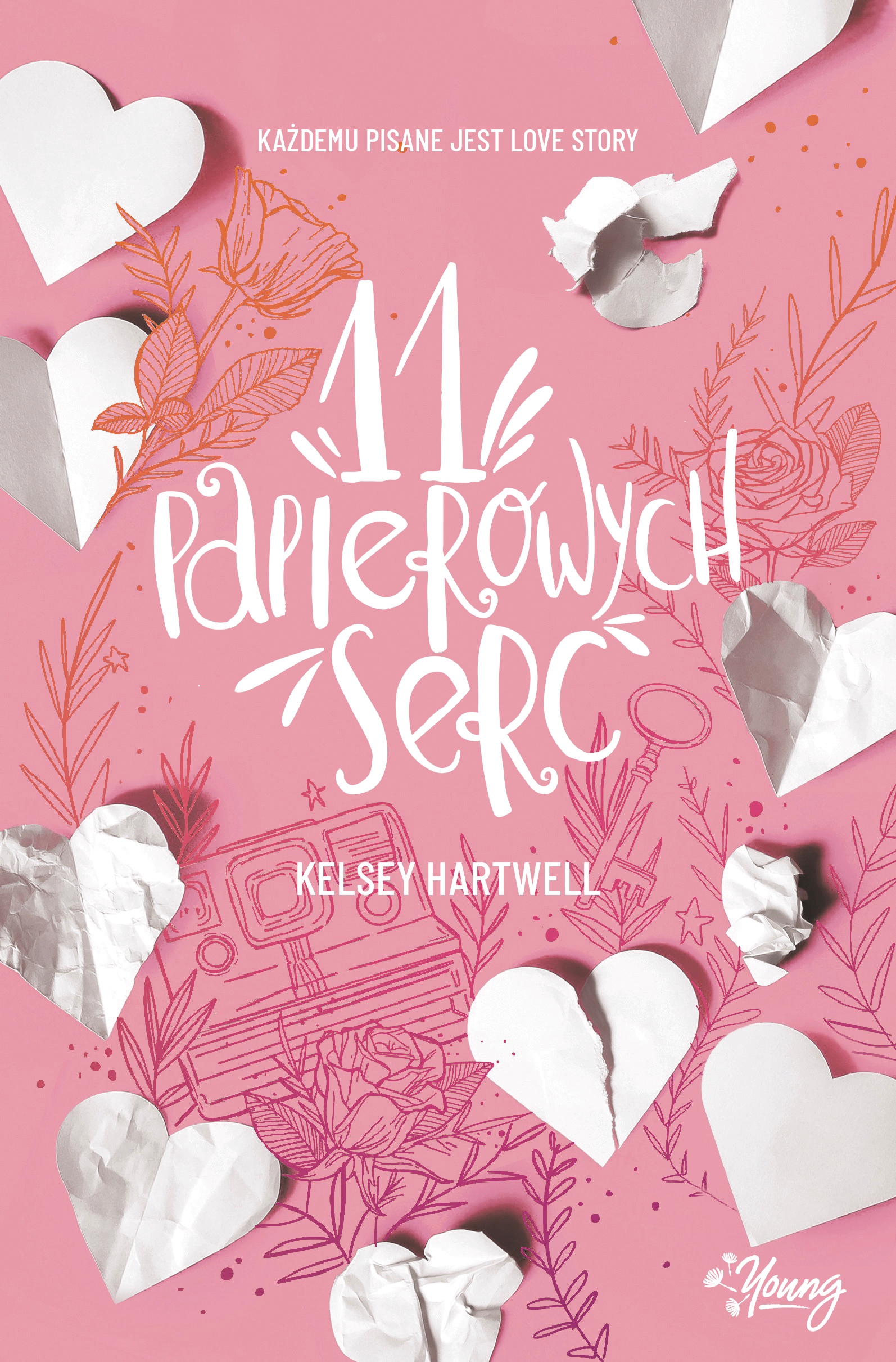 K43 11 papierowych serc Kelsey Hartwell