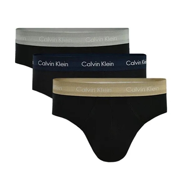 Calvin Klein Slipy černé 3-PACK velikost S