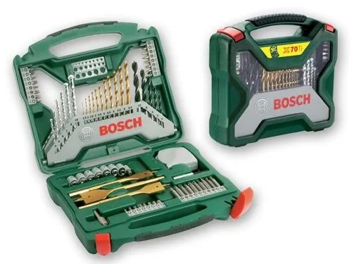 Sada vrtáků a bitů a odměrka Bosch X-line Titan 70 ks