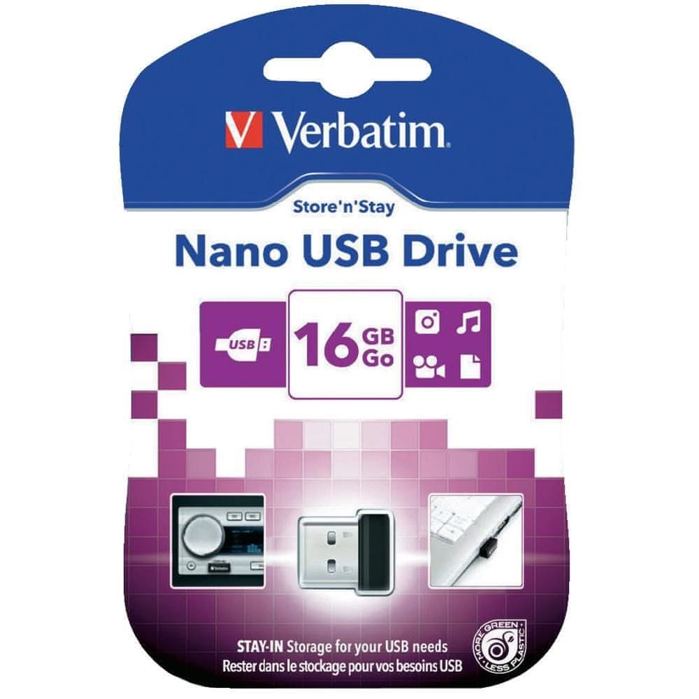Pendrive Verbatim Store n Stay Nano 16GB Usb 2.0 czarny