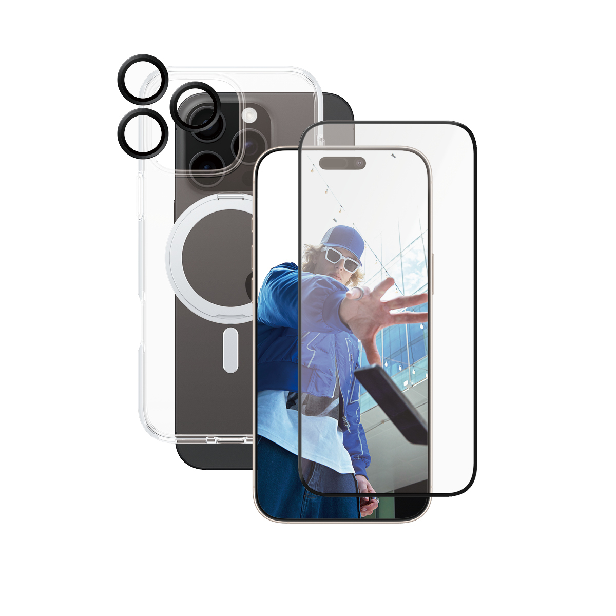 PANZERGLASS Feature 3-in-1 Ceramic Bundle iPhone 16 Pro Max — 3