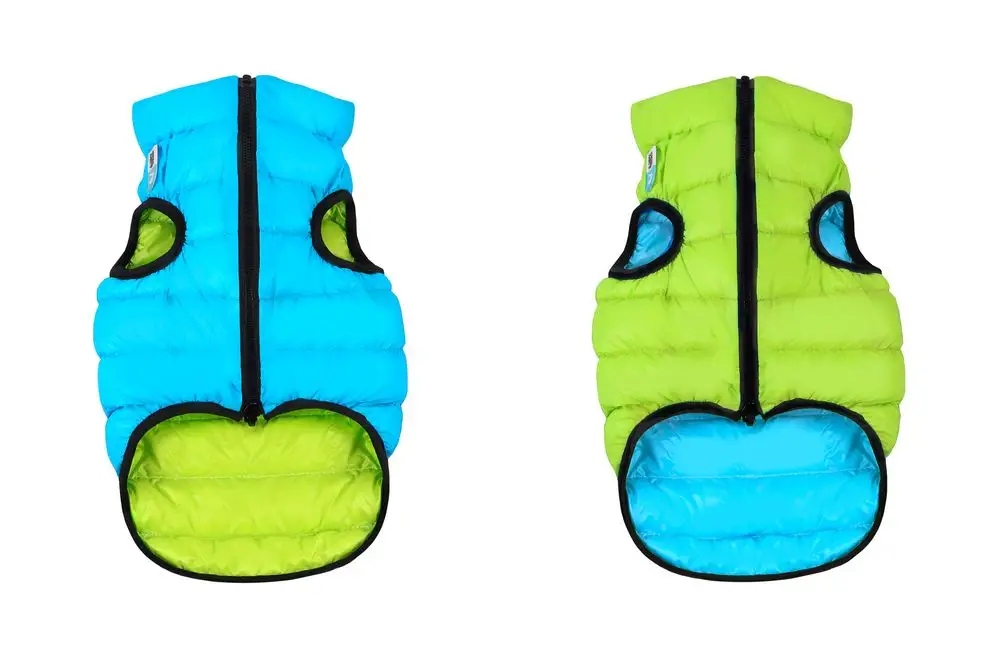 Levně AirVest zateplená oboustranná zimní bunda pro psa modrozelená M50 cm