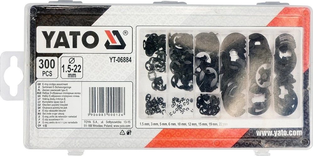 YATO 300 SZT ZAWLECZKI TYPU E. MIX RODZAJOW Marka Yato