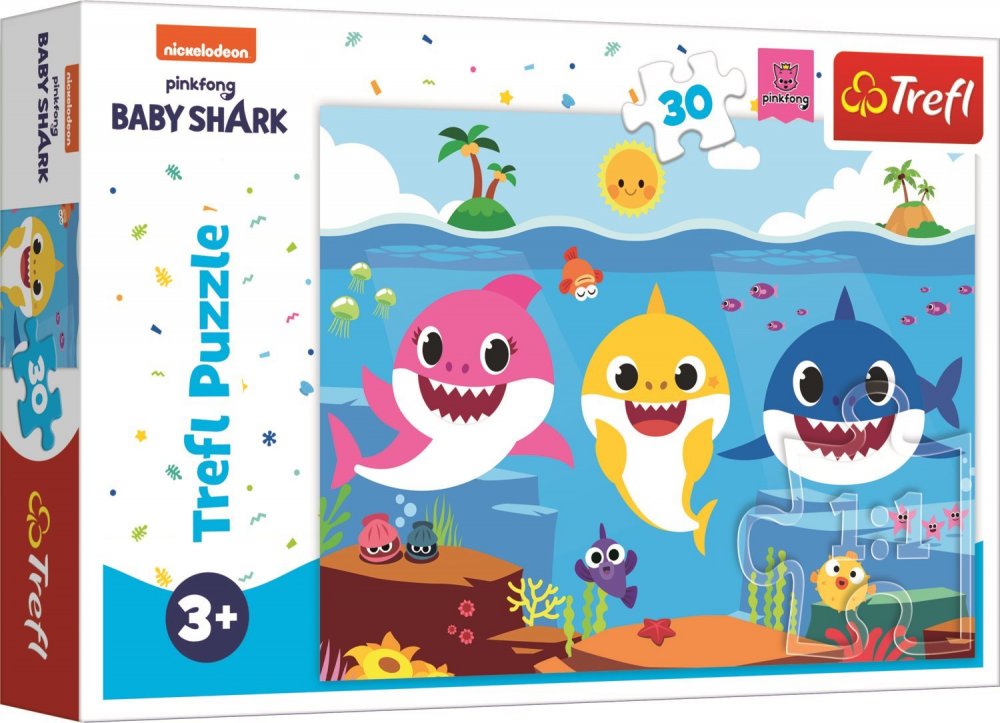 

Puzzle 30el Podwodny świat rekinów Baby Shark