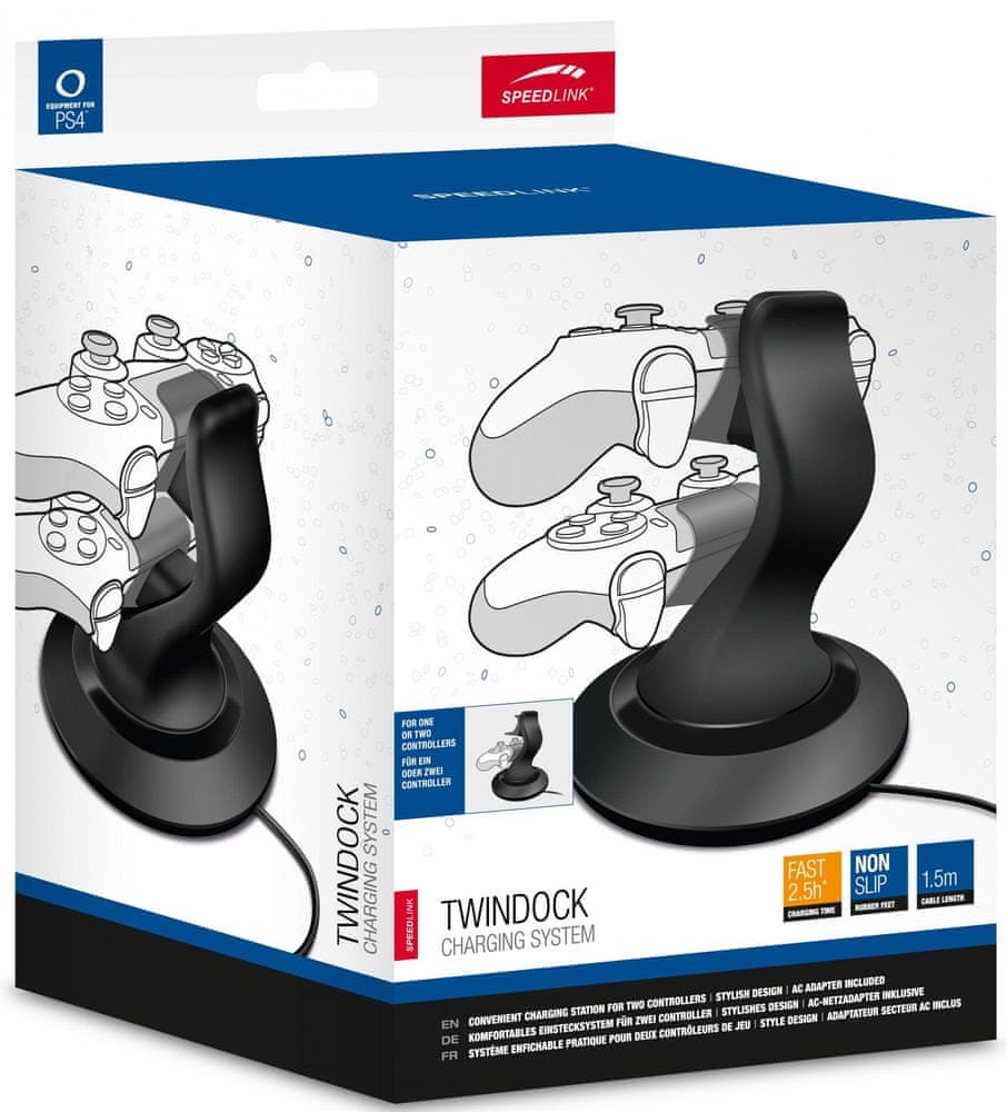 SpeedLink Stacja dokująca Twindock na 2 pady PS4 Kod producenta SL-4511-BK