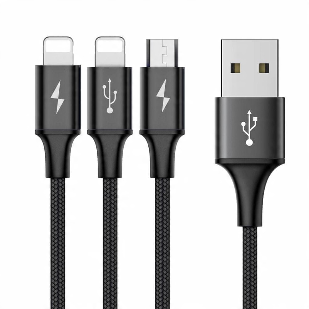 

Baseus Kabel Usb Series 3w1 Micro 2x Lightning
