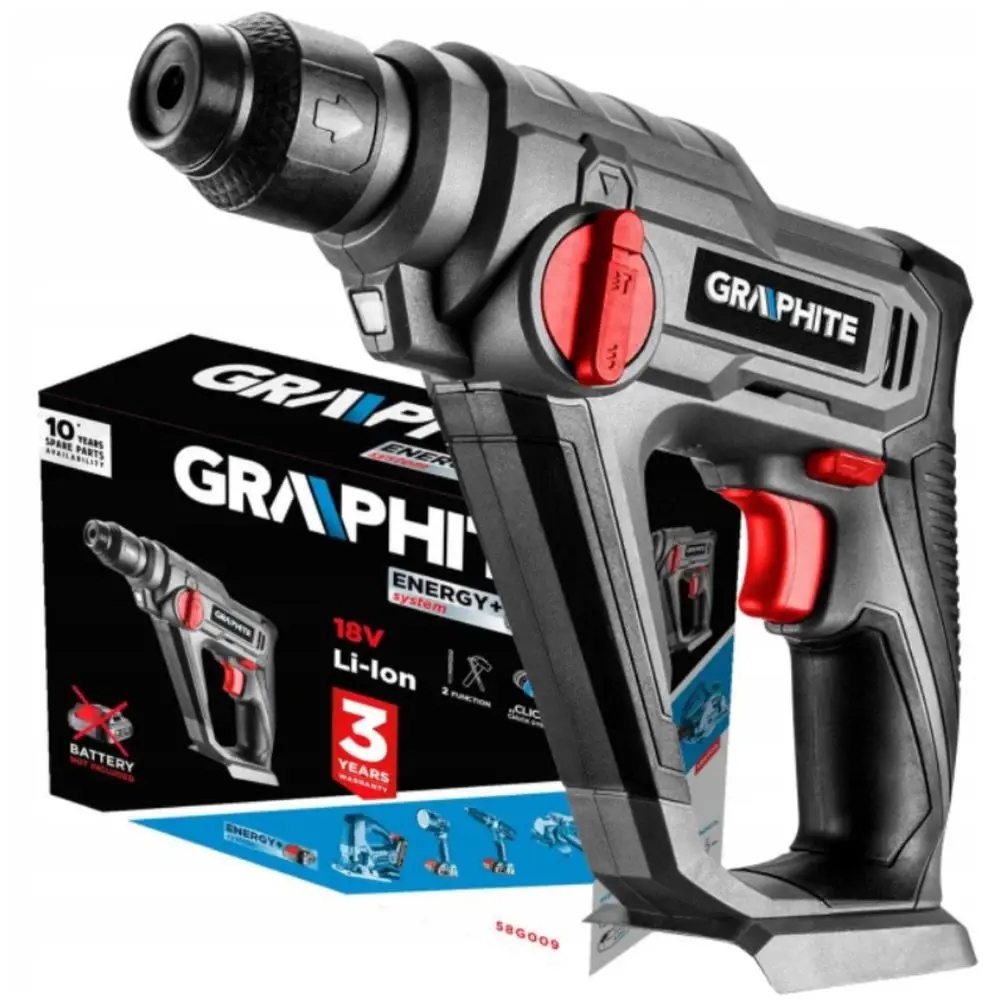 

Graphite Energy+ Młotowiertarka Sds 18V Aku 58G009