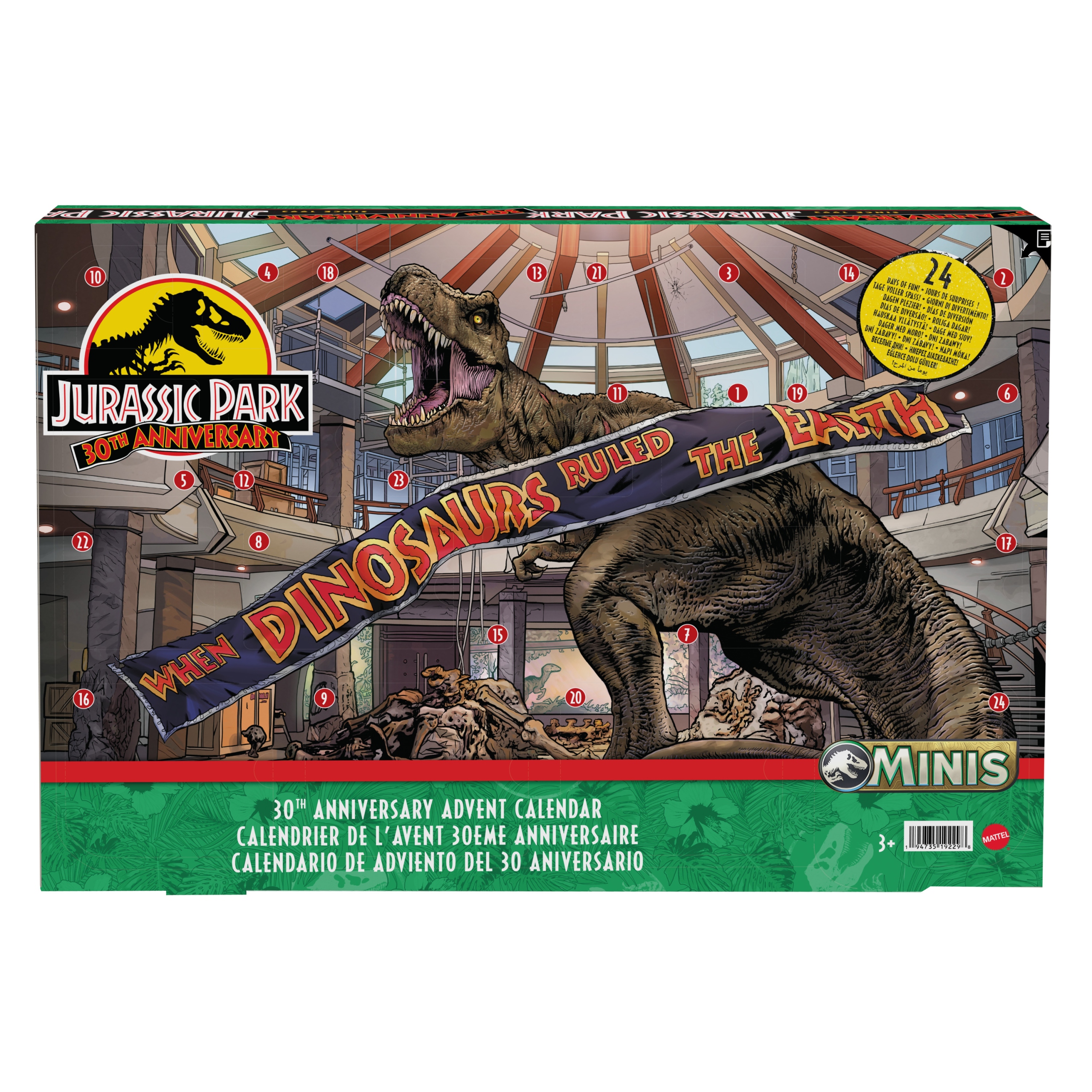 Dinozaur Jurassic World Kalendarz Adwentowy 30 rocznica HTK45 dinozaury