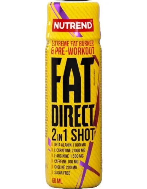 SHOT SPALACZ TŁUSZCZU PRZEDTRENINGÓWKA NUTREND FAT DIRECT BEZ CUKRU 60ml — 6