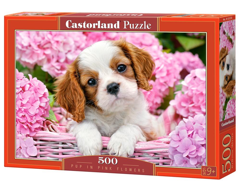 

Puzzle Castorland 500szt Pup in Pink Flowers 52233