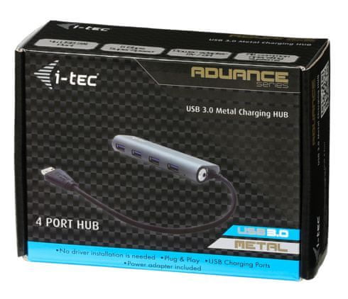 U3HUB448 Itec U3HUB448 i-tec Usb 3.0 Kovový nabíjecí Hub I-tec U3HUB448