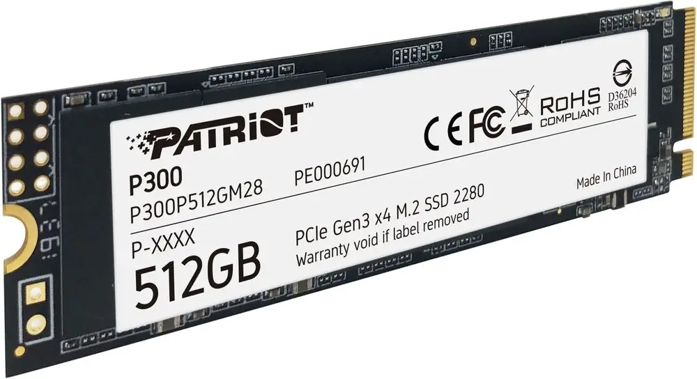 Patriot P300 512GB Ssd Interní M.2 PCIe Gen3 x4 NVMe 1.3 2280