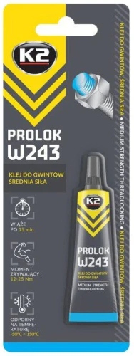 K2 Klej Do Zabezpieczenia Gwintów Śrub Niebieski metalu głowic nakrętek