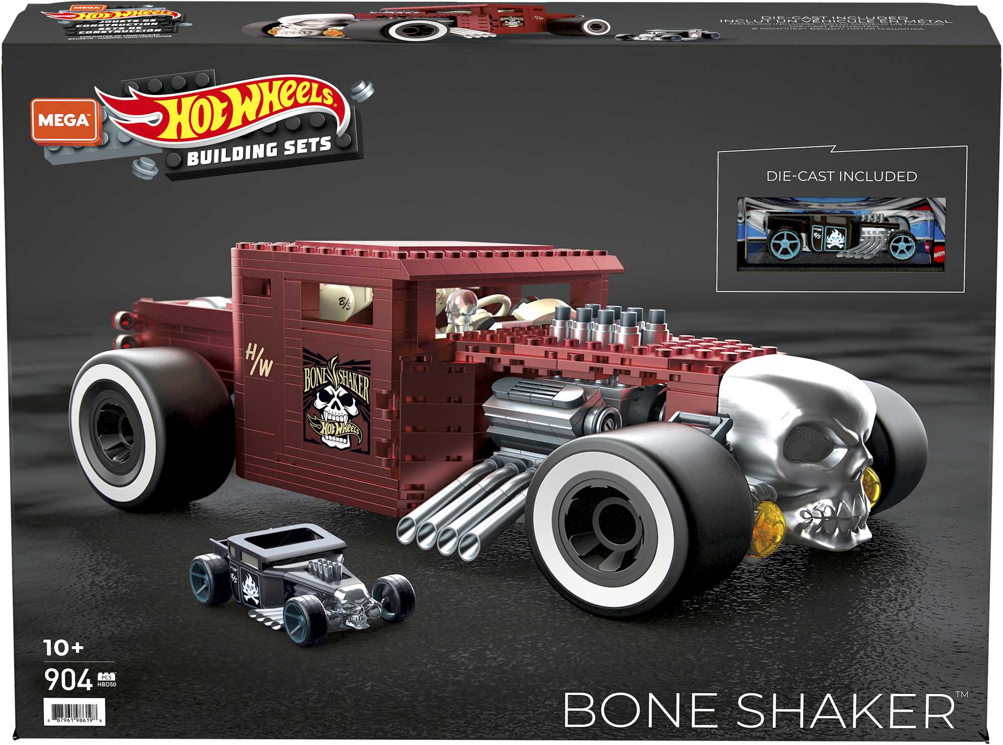 auto Hot Wheels pojazd Construx Bone Shaker HBD50 klocki konstrukcyjne