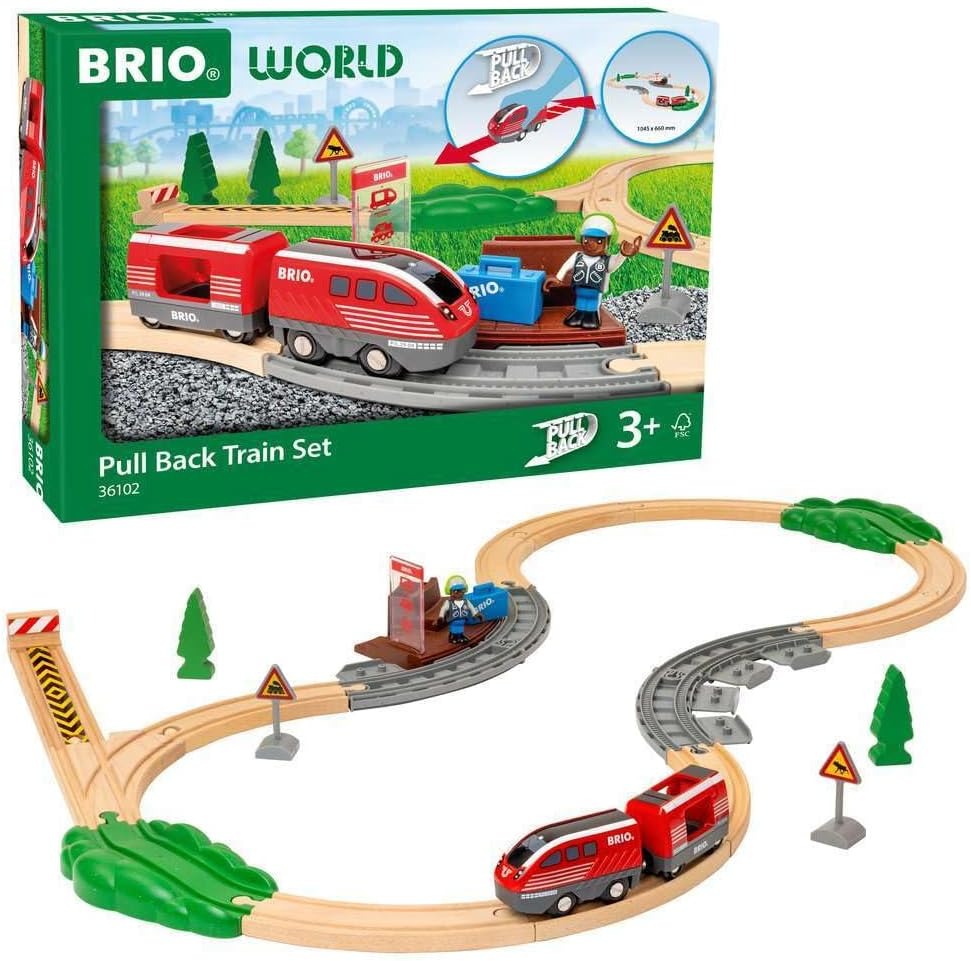 Zestaw pociągów Brio World Train z funkcją biegu bezwładnościowego 36102