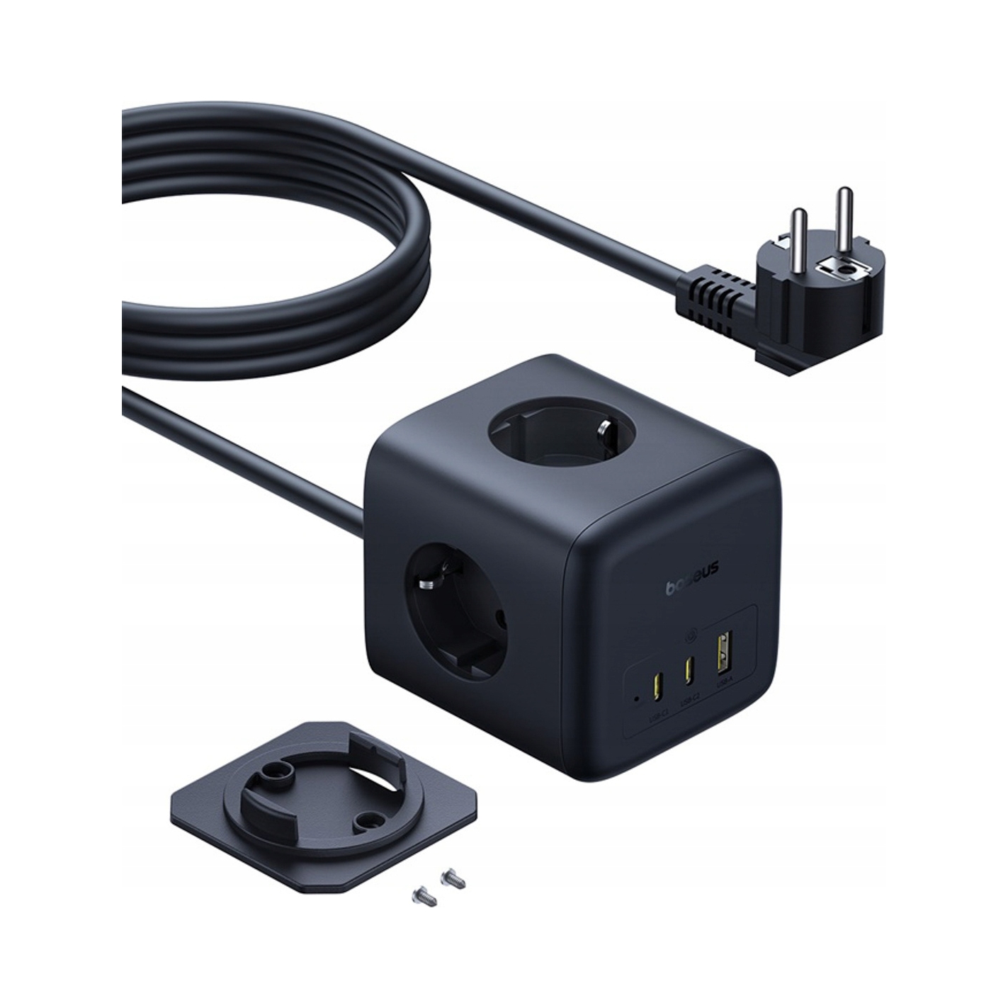 Zásuvková Lišta Usb-c 67W Baseus GaN6 Napájecí adaptér Zásuvka Délka kabelu 1,5 m