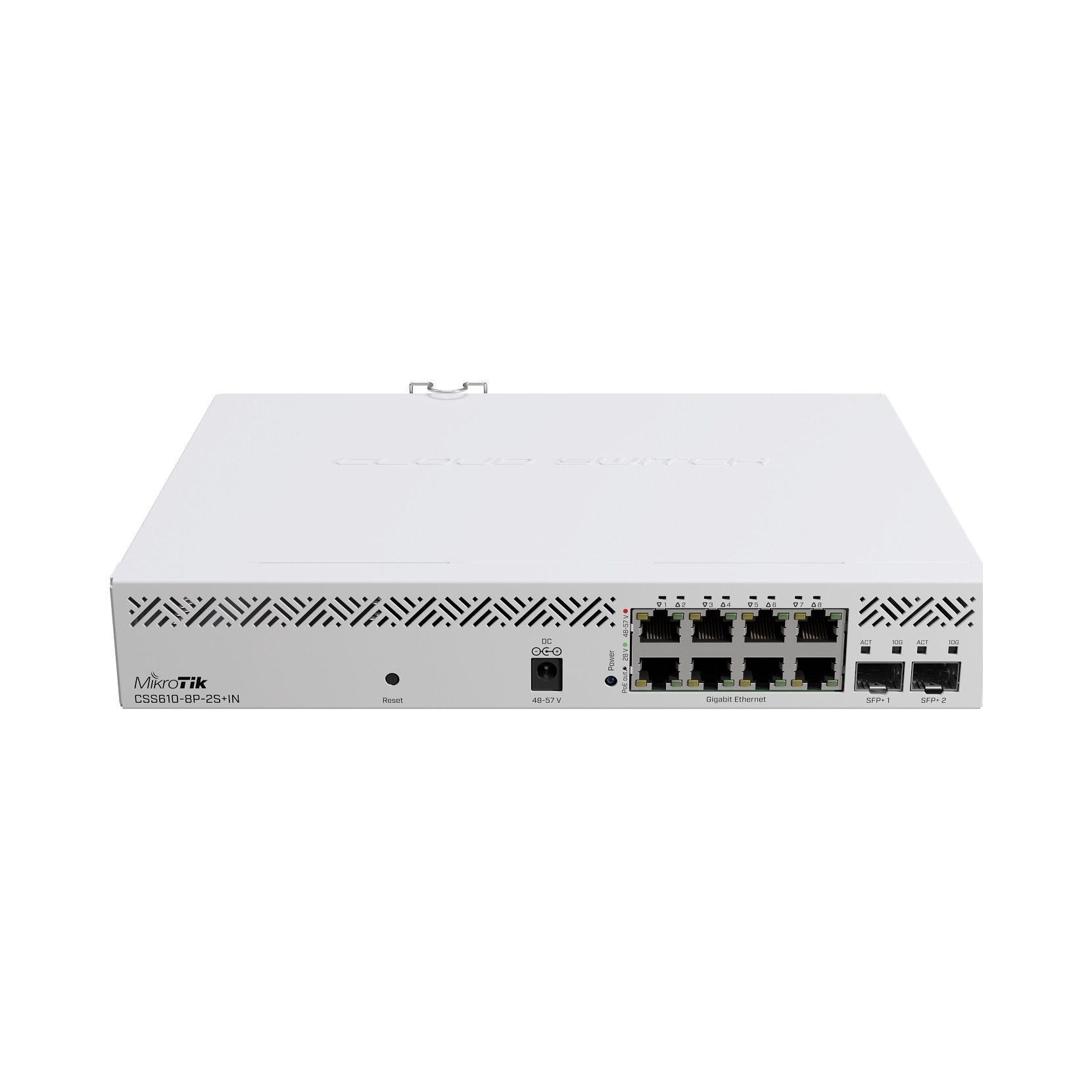 MikroTik Cloud Smart Switch CSS610-8P-2S+IN PoE, 8xGE, 2xSFP+, PoE napájanie