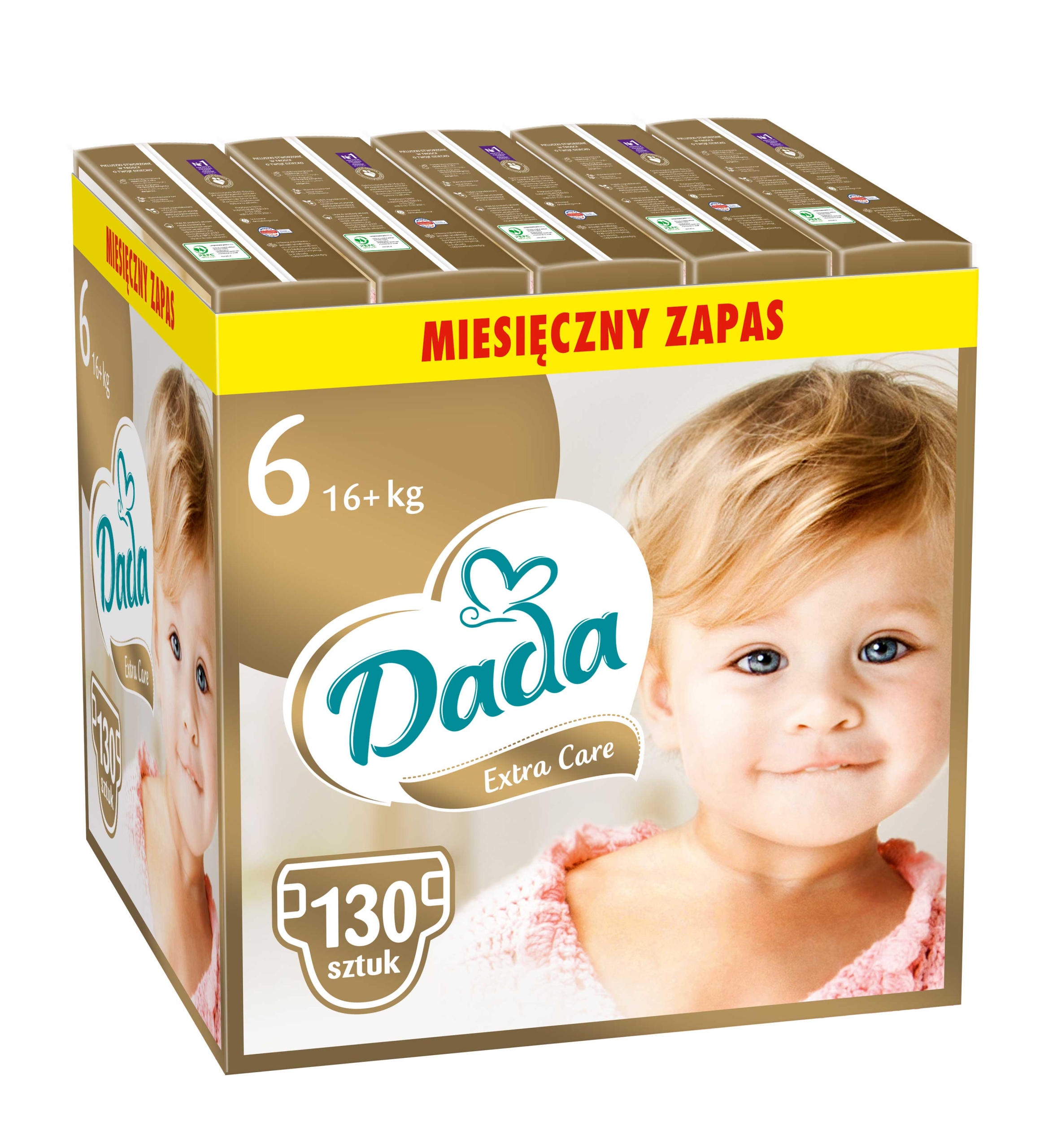 Pieluszki pieluchy Dada Extra Care Rozmiar 6 130 szt