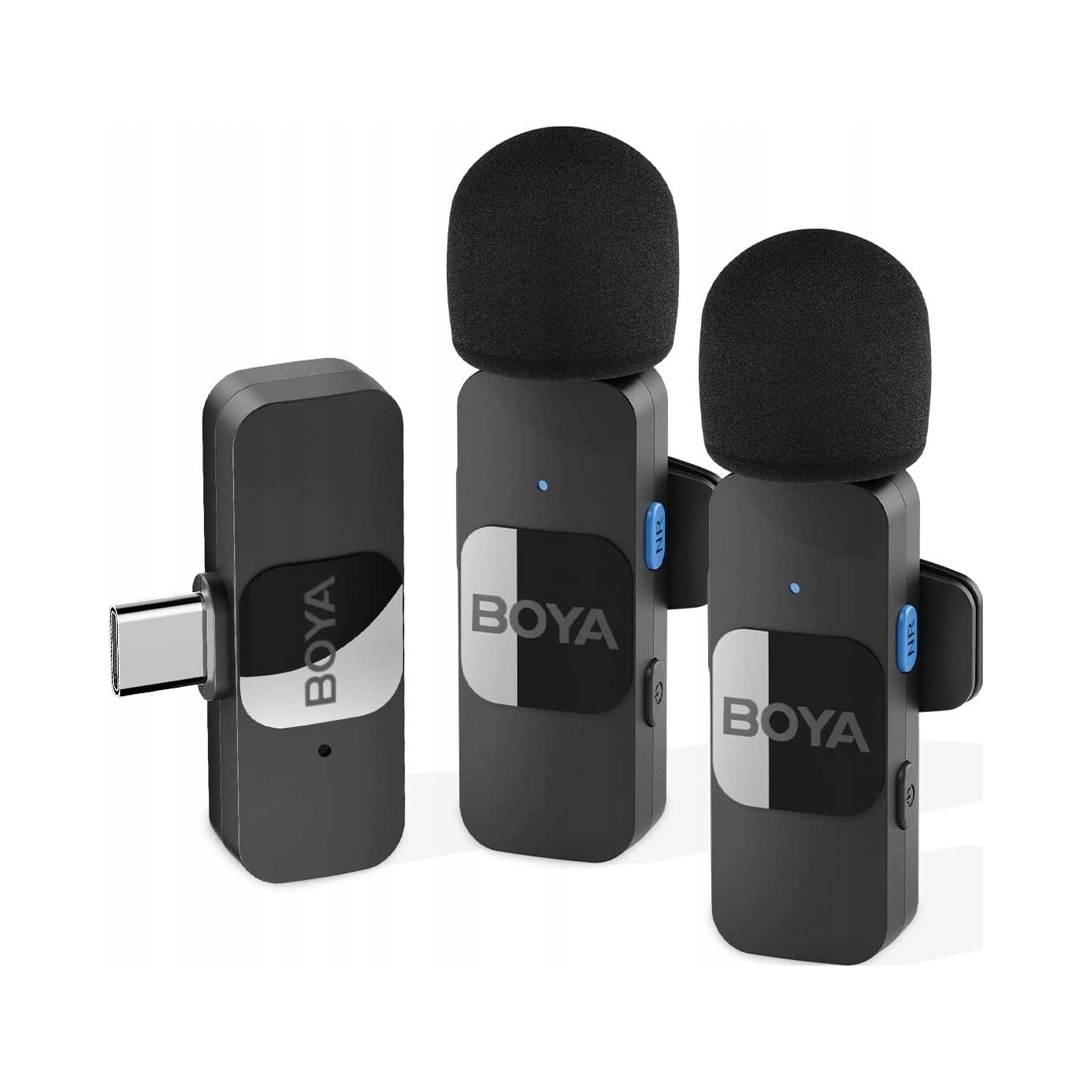 Boya BY-V20 2.0 bezdrátový mikrofon 2,4 GHz pro zařízení typu C 2TX+1RX