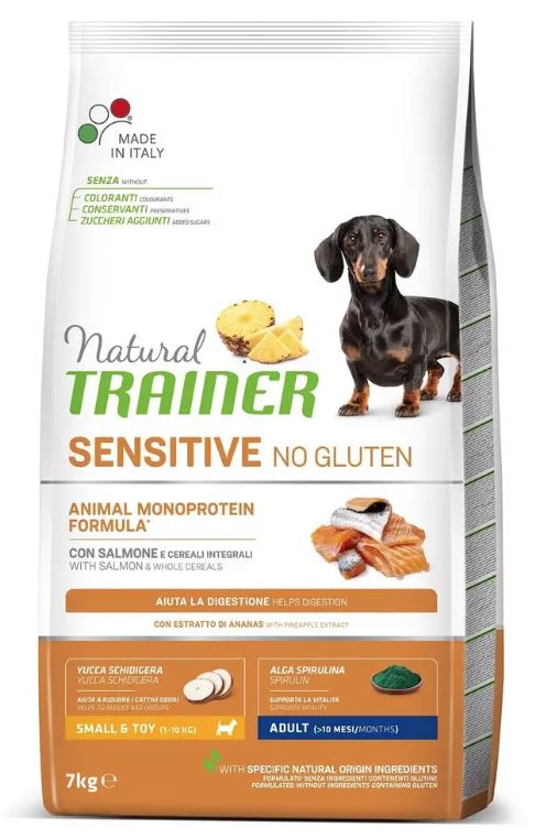 Levně Natural Sensitive No gluten Adult Mini losos 7 kg