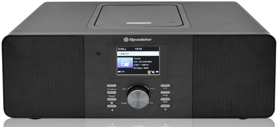 Rádio Roadstar, IR-540D+BT Bk, Bluetooth, Wi-Fi, barevný 2,8" LCD displej,