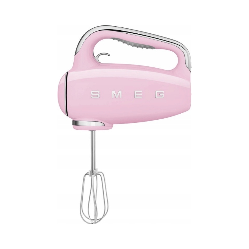 Ručný šľahač Smeg HMF01PKEU 250 W, pastelovo ružový, štýl 50. rokov