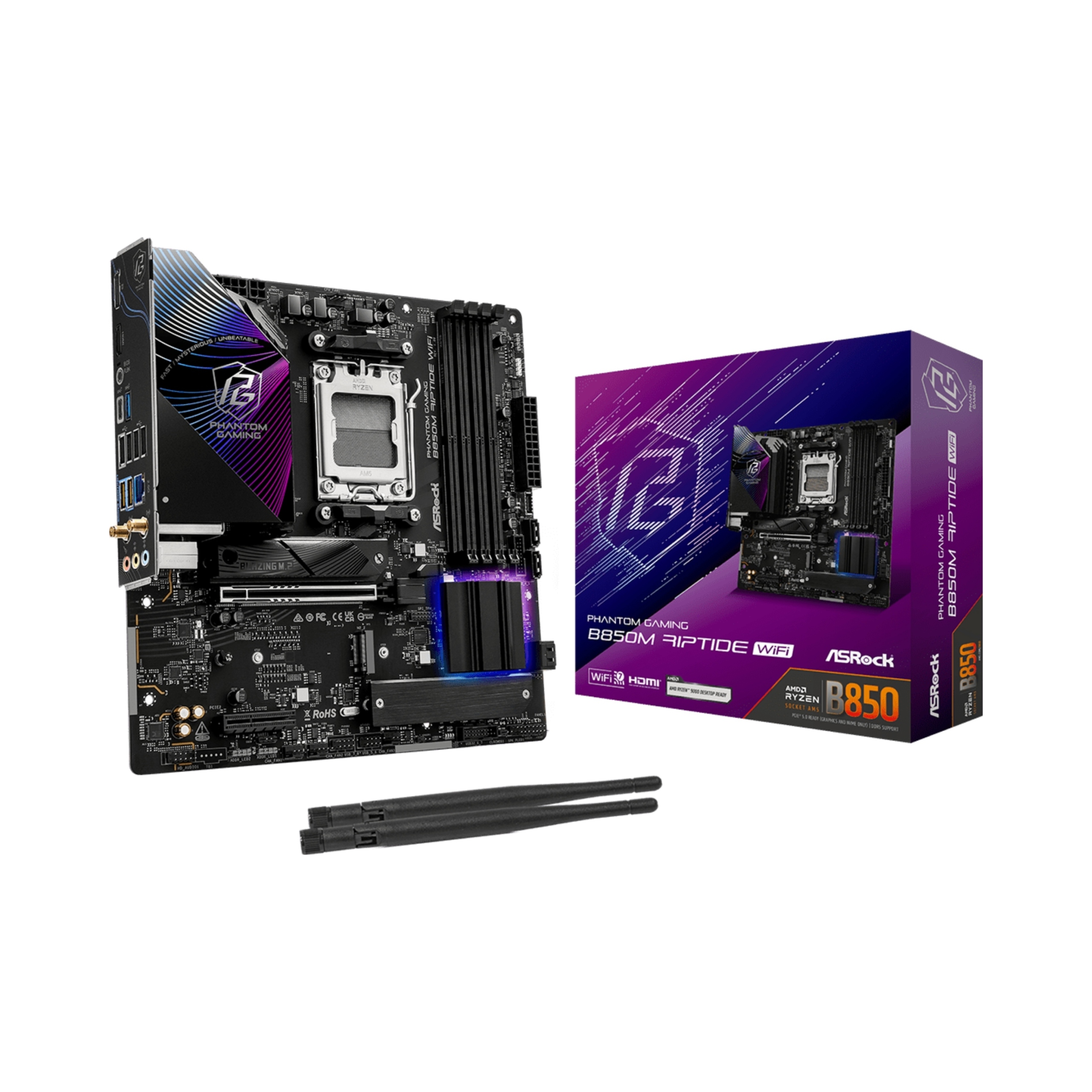 Základná doska ASRock B850 Riptide AM5 Micro Atx DDR5 Wi-Fi Bluetooth
