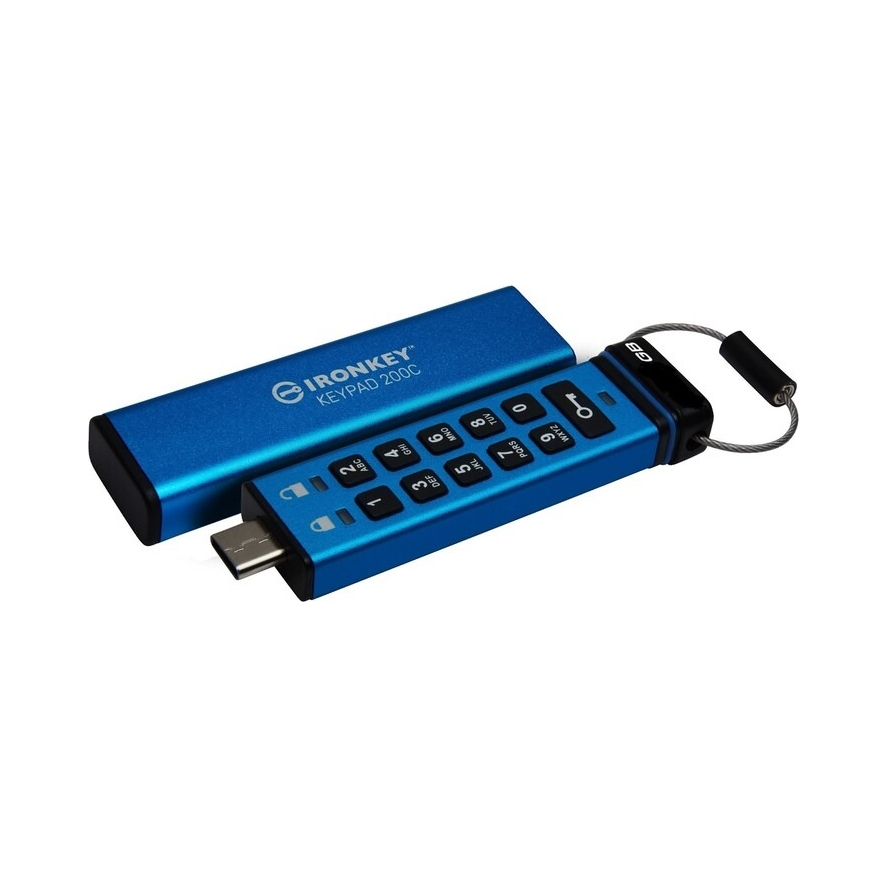 Usb kľúč Kingston IronKey Keypad 200C 512 Gb Usb 3.1 typ C modrý