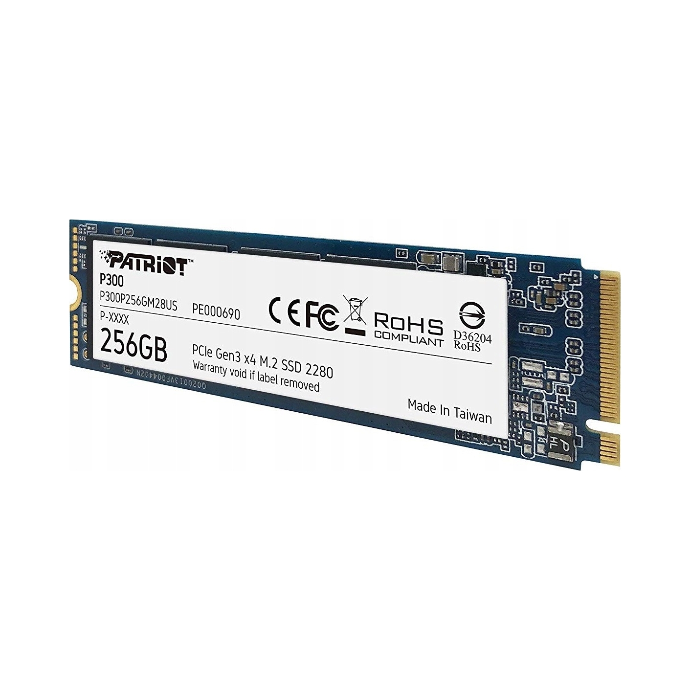 Ssd disk Patriot P300 256GB M.2 2280 Pcie x4 Gen3 NVMe (P300P256GM28)