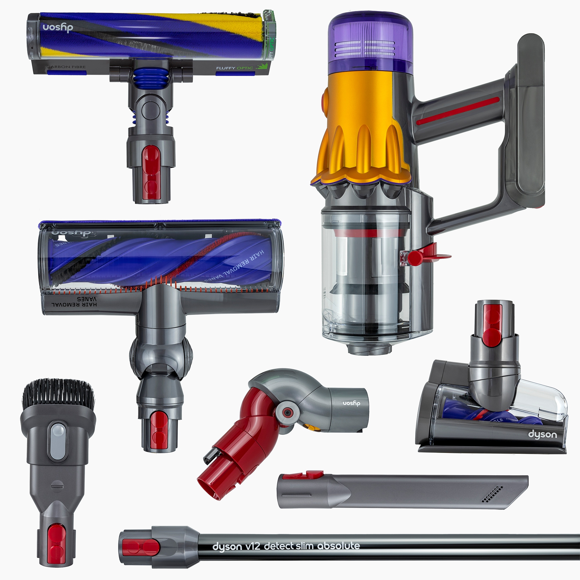 Odkurzacz pionowy Dyson V12 Detect Slim Absolute srebrny/szary