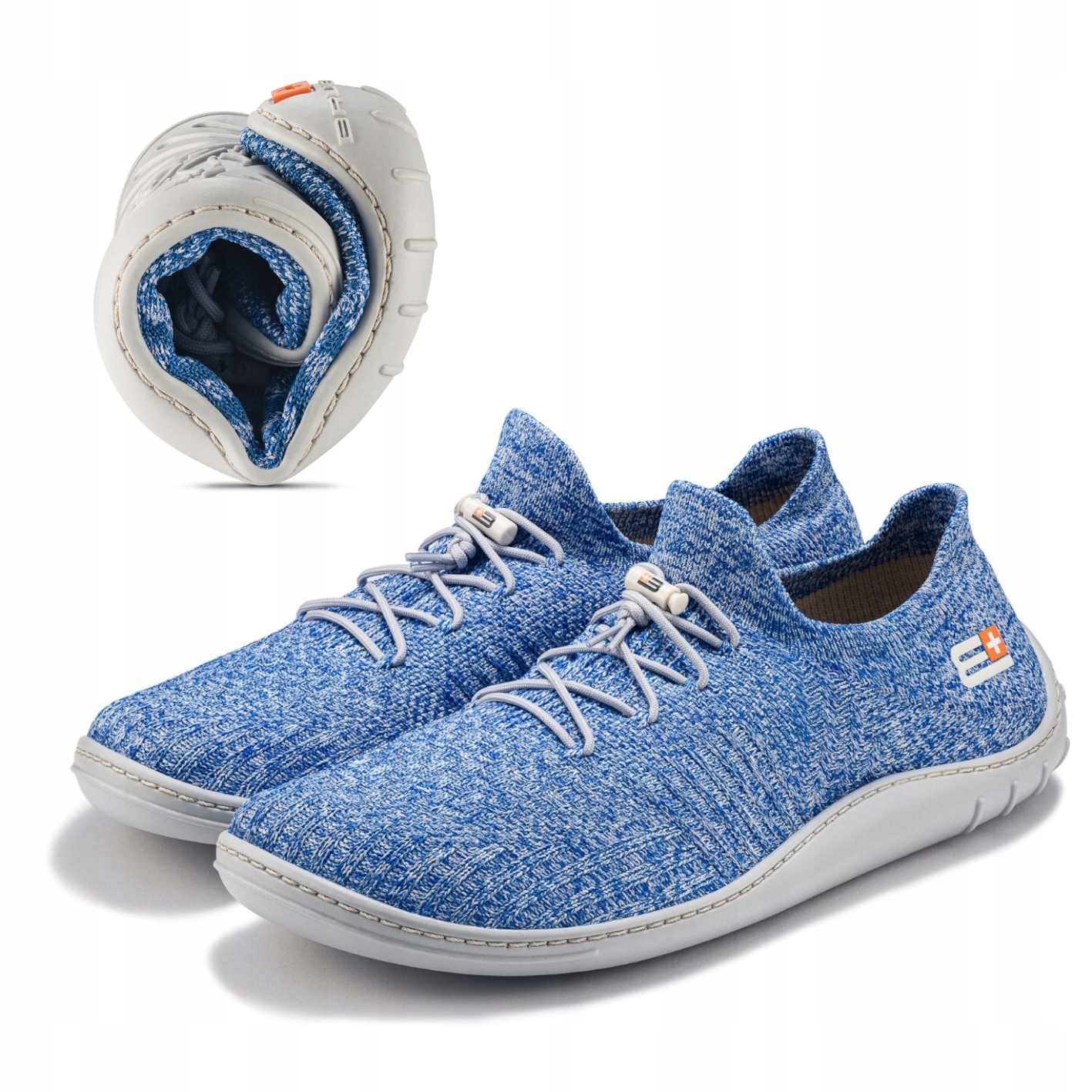 Brubeck Pánské boty Barefoot Merino světle modré/šedé 44 prodyšné