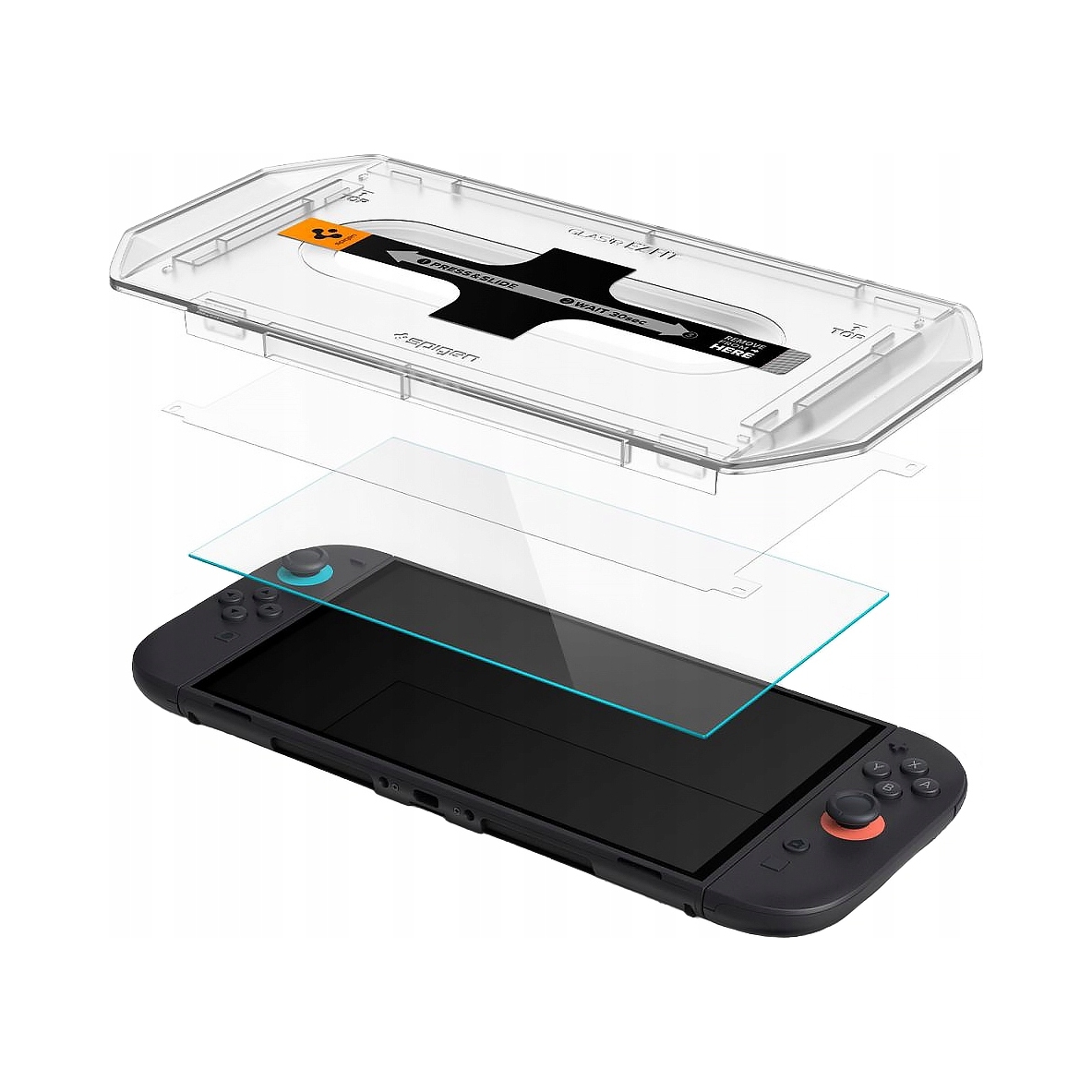 Szkło hartowane do Nintendo Switch 2, Spigen Glas.tR EZ Fit 2Pack aplikator