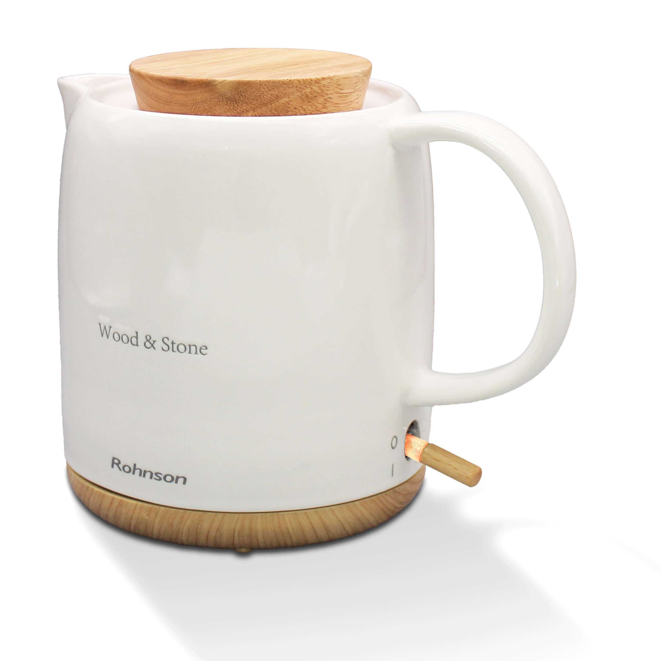 Rychlovarná konvice Rohnson R-7810 Wood & Stone 1200 W 1 l bílá
