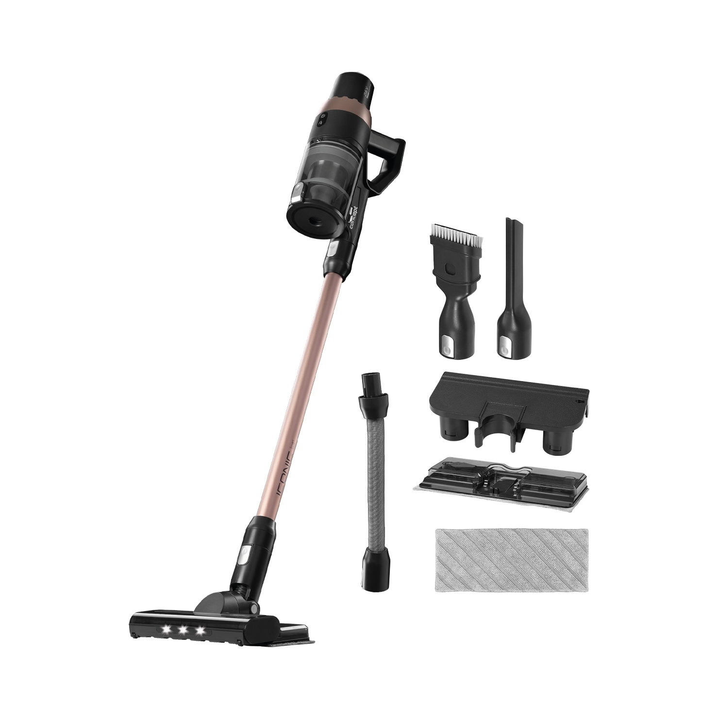 Tyčový vysavač Concept VP6025 Iconic Smart Aqua 21,6 V černý