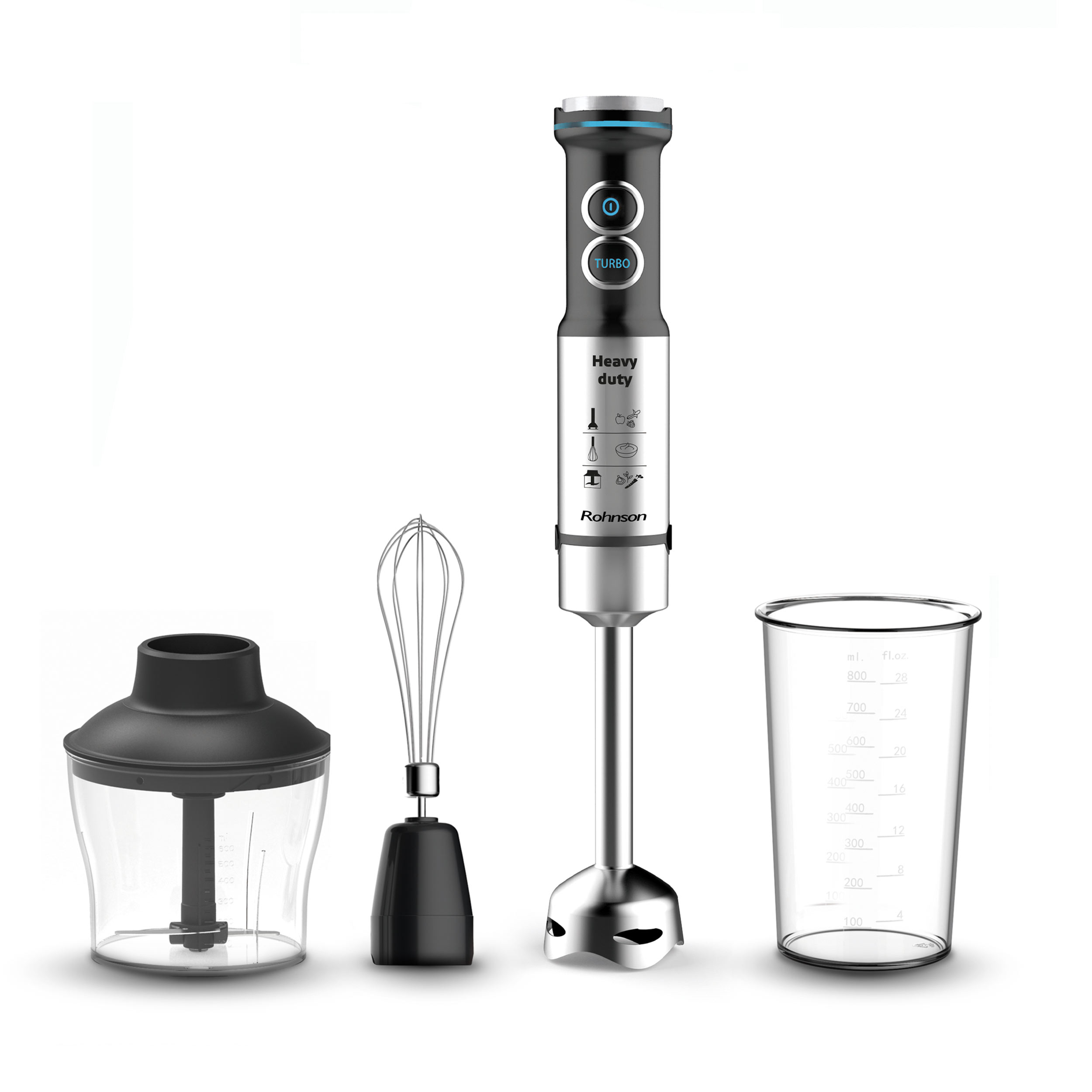Tyčový mixér Rohnson R-5797 Heavy Duty 1200 W černý