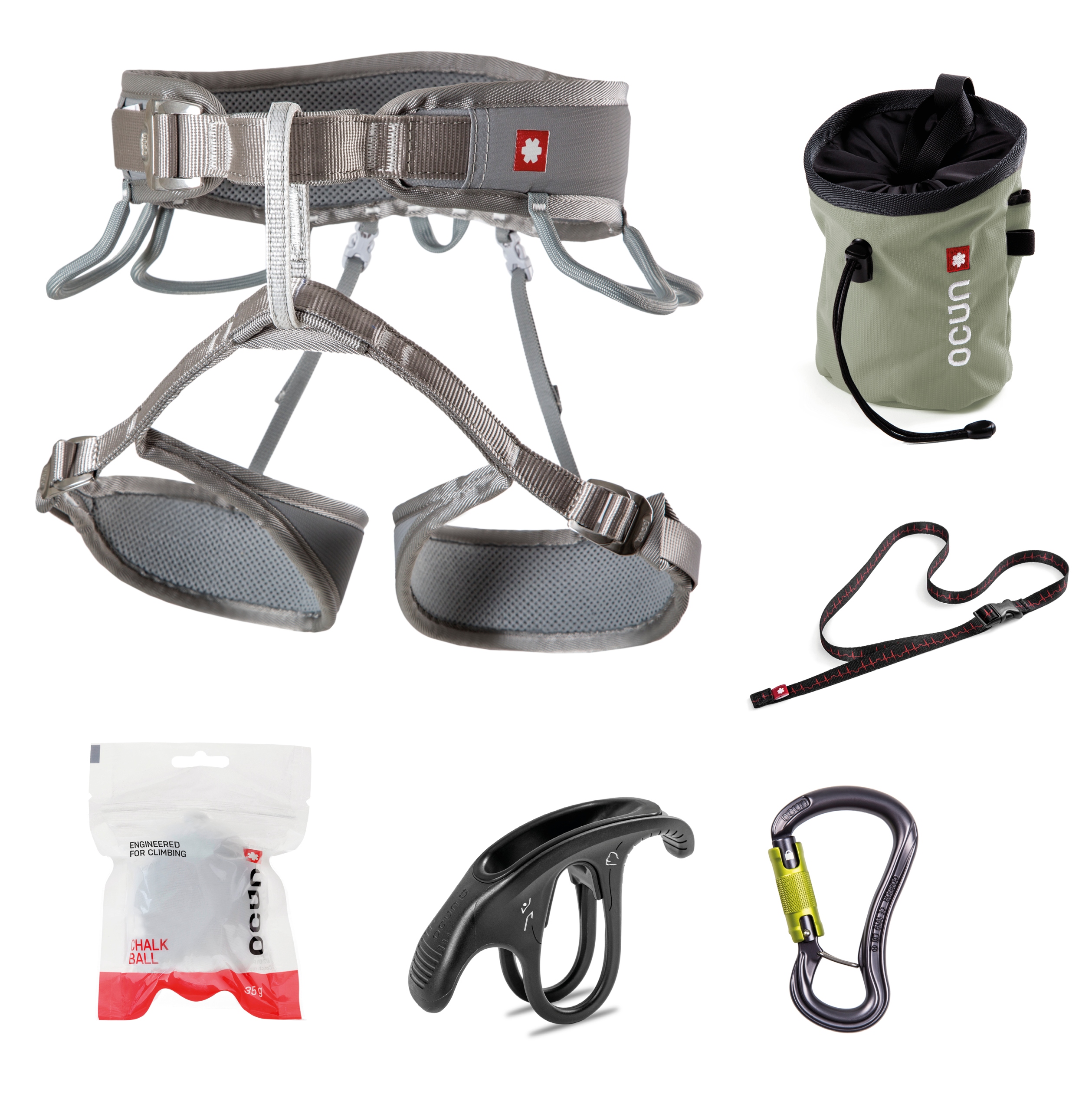 Ocun lezecké vybavení set Twist, M-XL, šedostříbrná