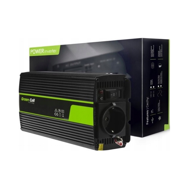 2× Przetwornica Green Cell INV01DE 12V/230V 300W/600W