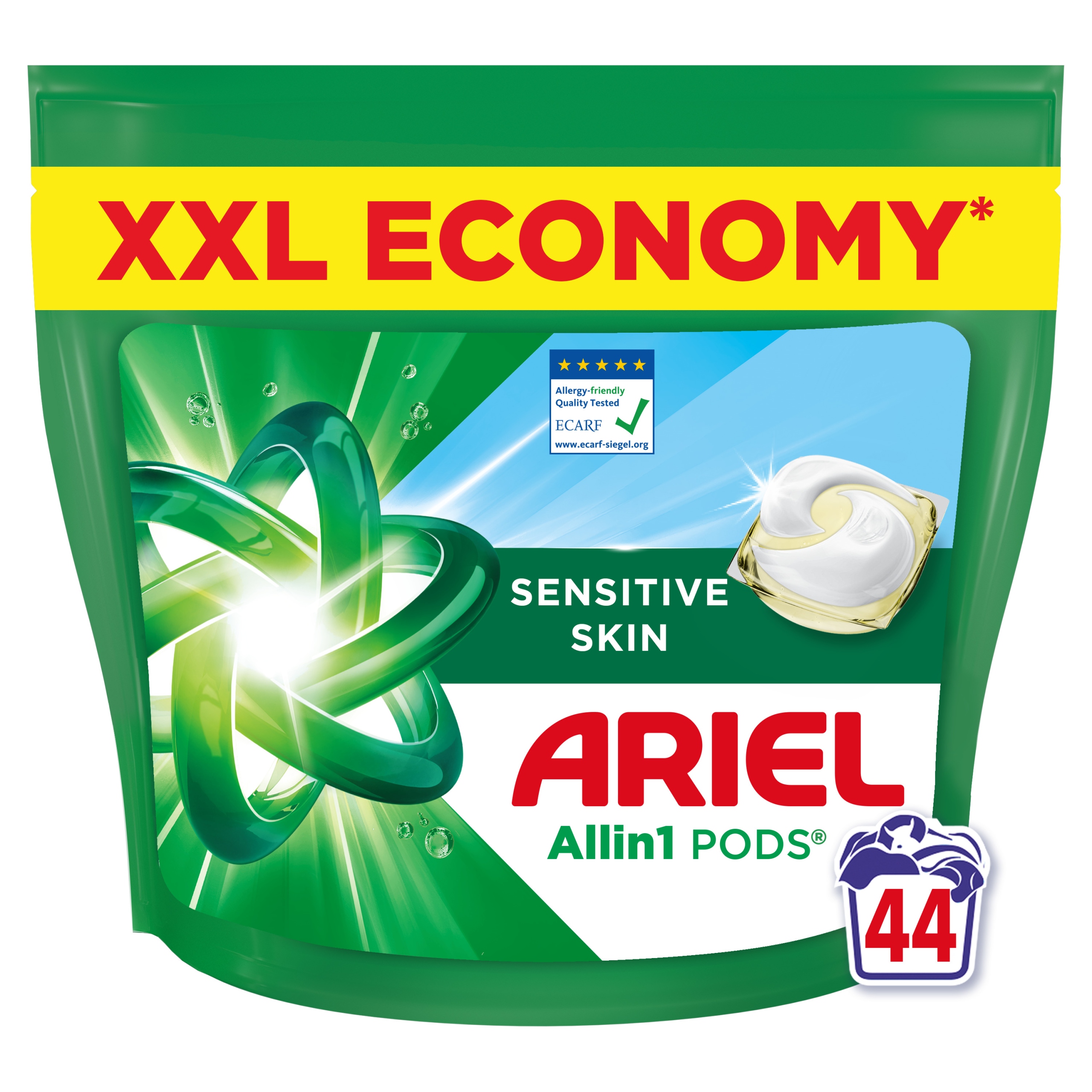 Levně Ariel Sensitive Allin1, kapsle na praní, 44 praní