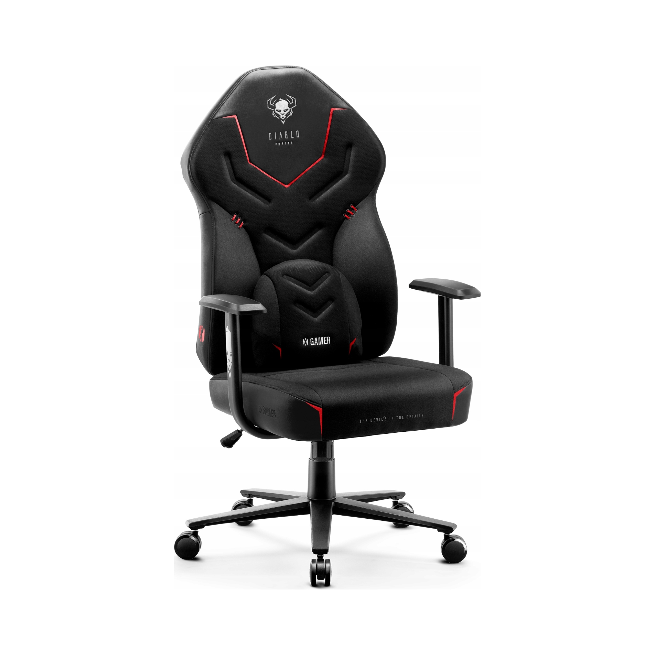 Fotel gamingowy Diablo Chairs X-Gamer 2.0 Normal Size tkanina czarny