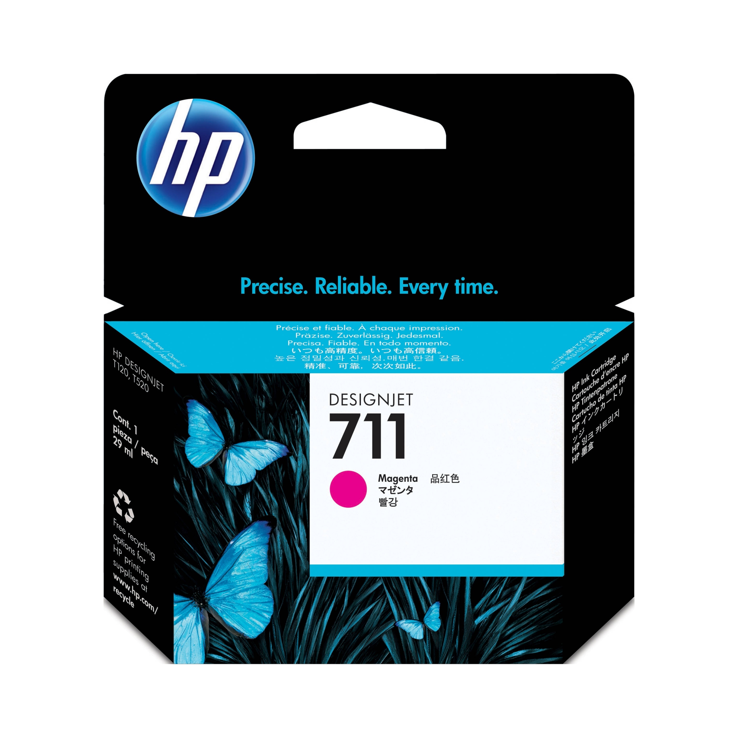 Inkoust Hp 711 CZ131A purpurový červený 29 ml Hp DesignJet T120 T520