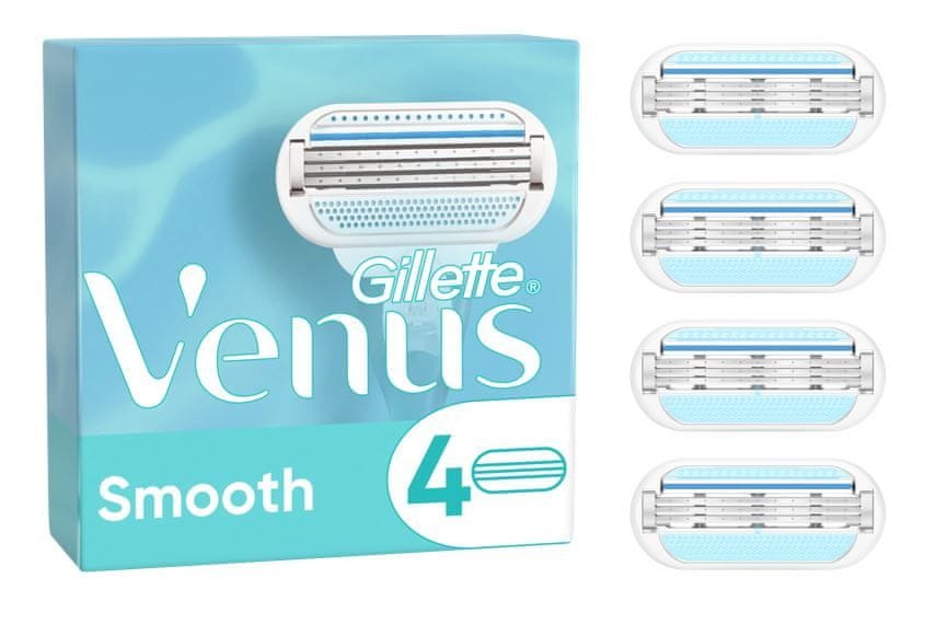Gillette Venus Smooth, náhradní náplně do strojku, 4 kusy