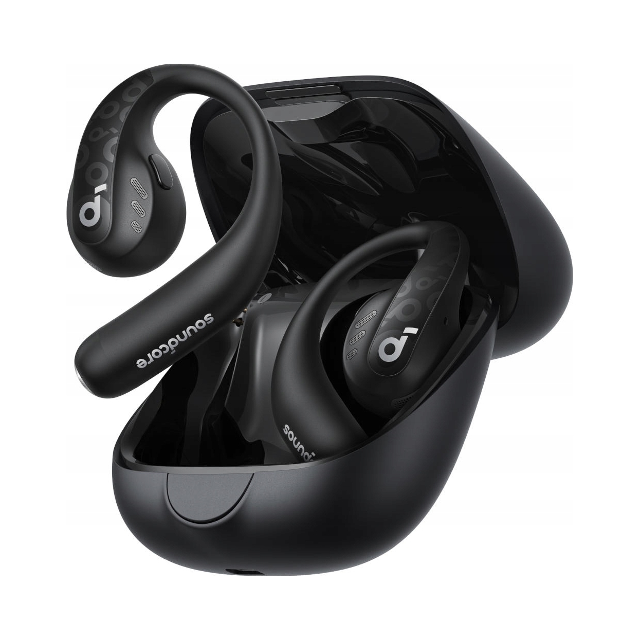 Bezdrôtové slúchadlá s otvorenou konštrukciou Soundcore AeroFit Pro čierne