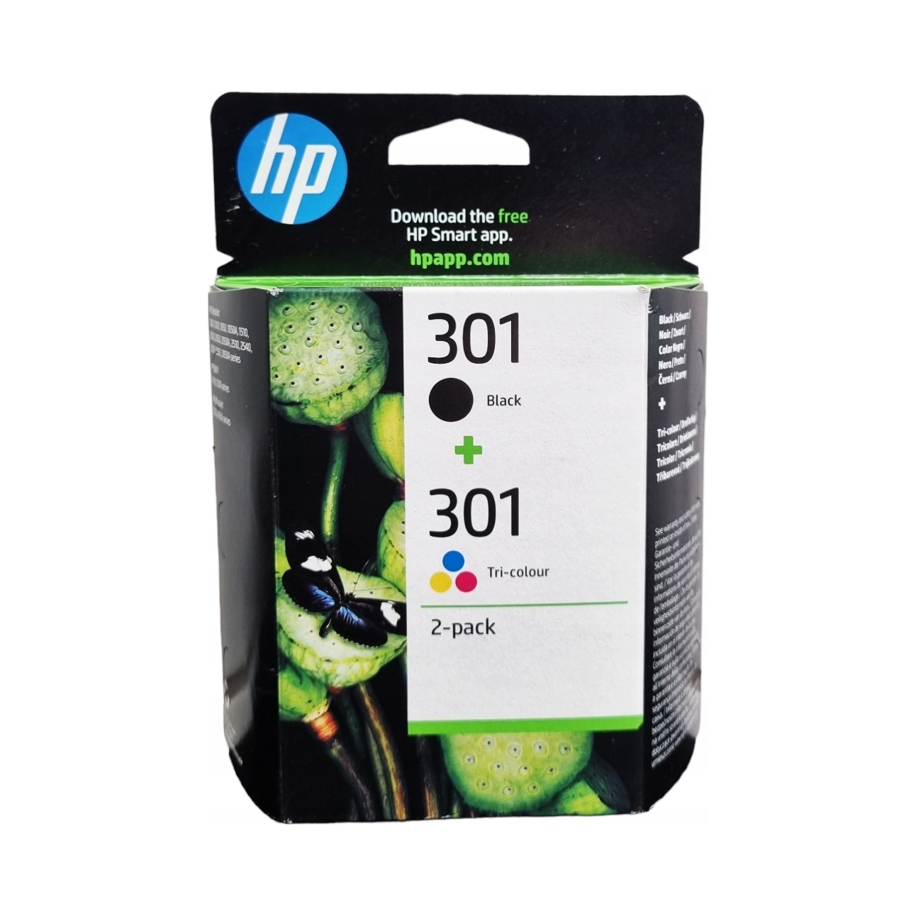 Sada atramentových kaziet Hp 301 čierna farebná [N9J72AE]
