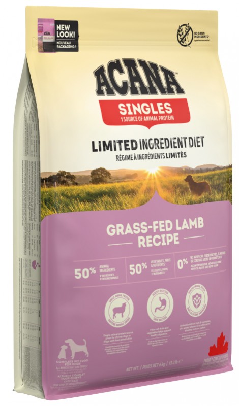 Levně Acana Grass-fed Lamb Přírodní krmivo Jehněčí Zelenina Na alergie 6kg