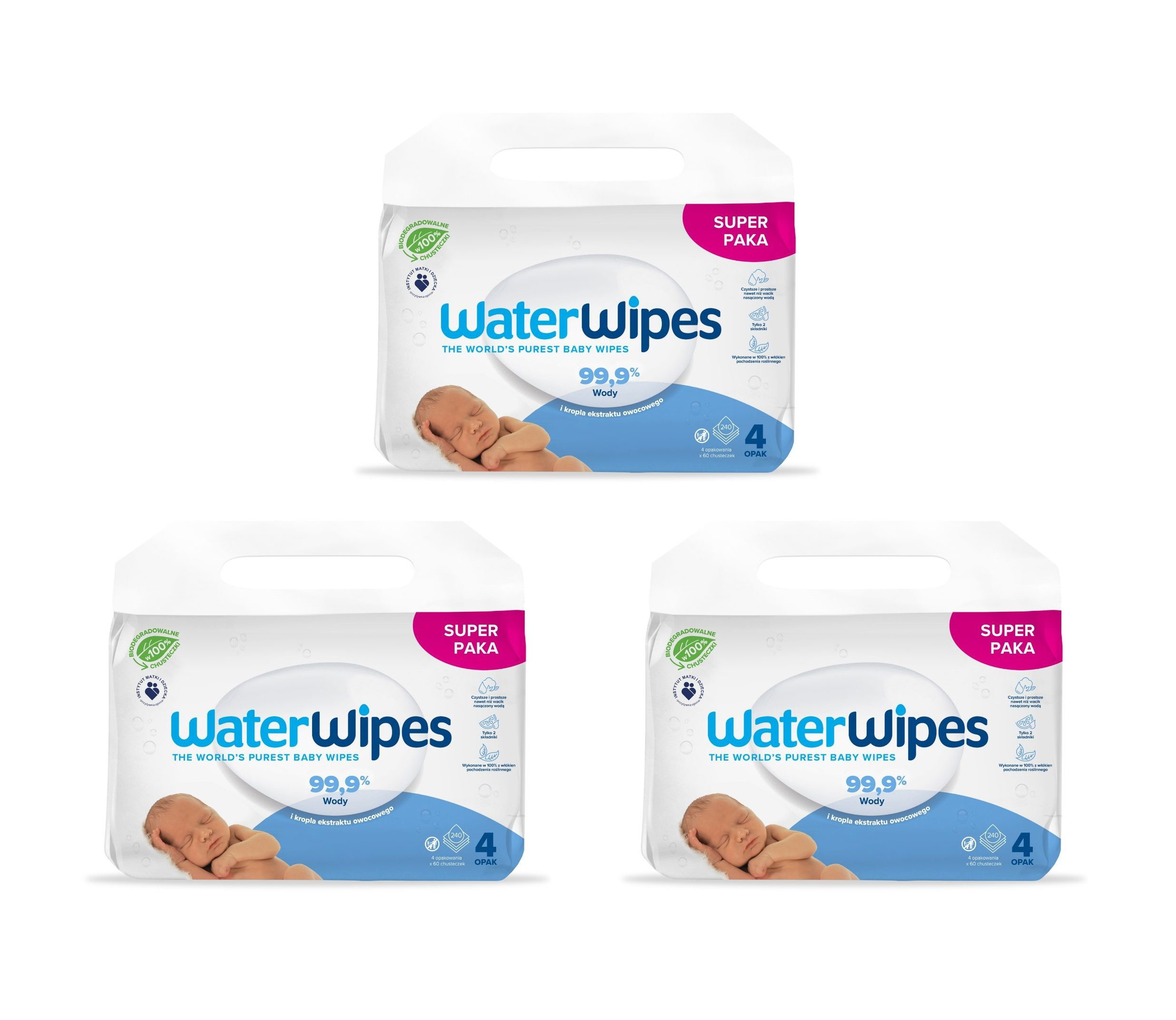 WaterWipes 12pack Chusteczki BIO nawilżane wodne 11595696557 Allegro.pl