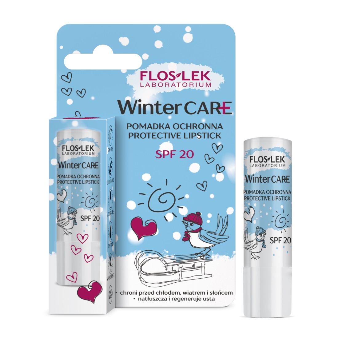WINTER CARE Pomadka ochronna SPF 20 - Floslek
