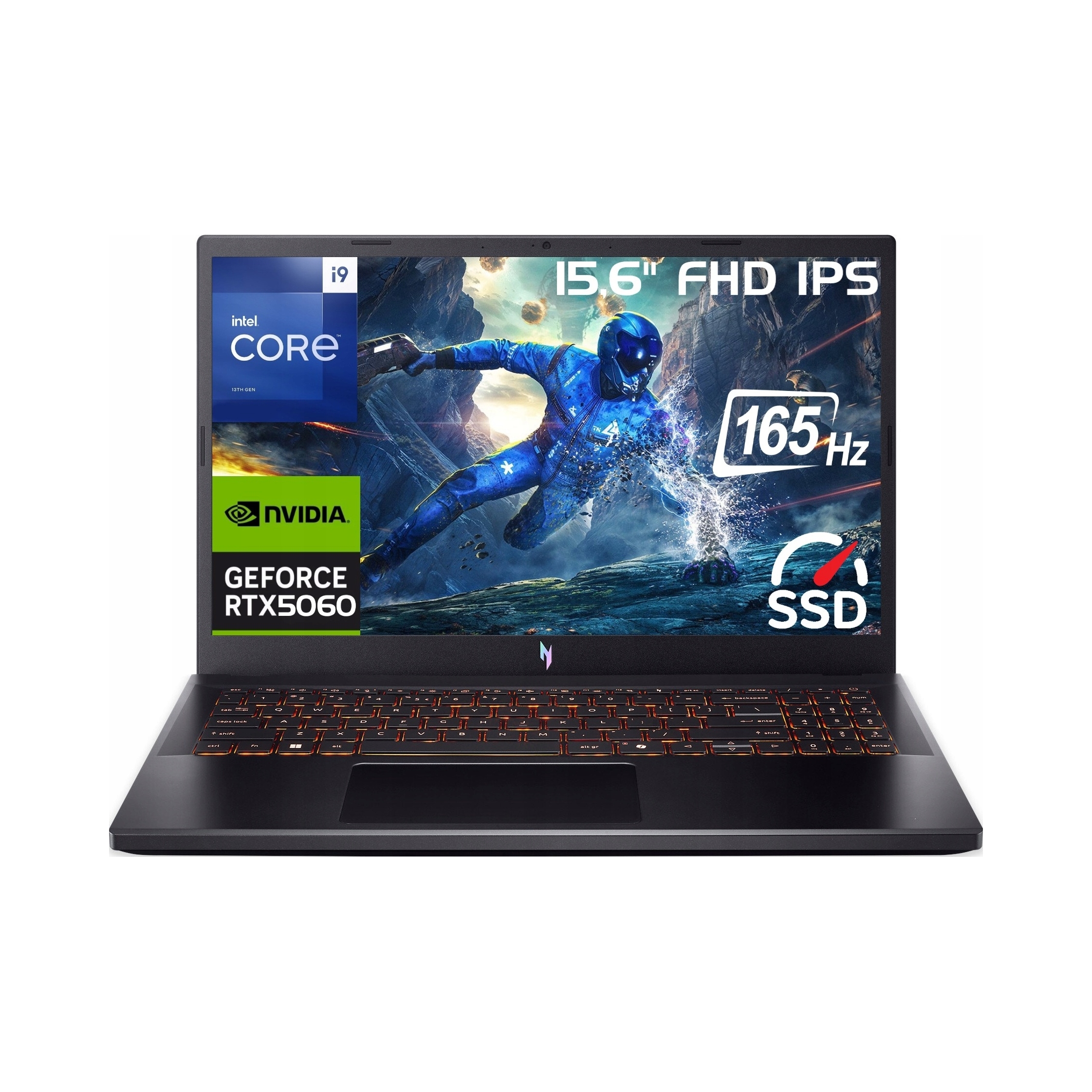 Acer Nitro Gaming V15 i9-13900H 16GB 512PCIe Rtx 5060 15,6" Fhd 165Hz Win11