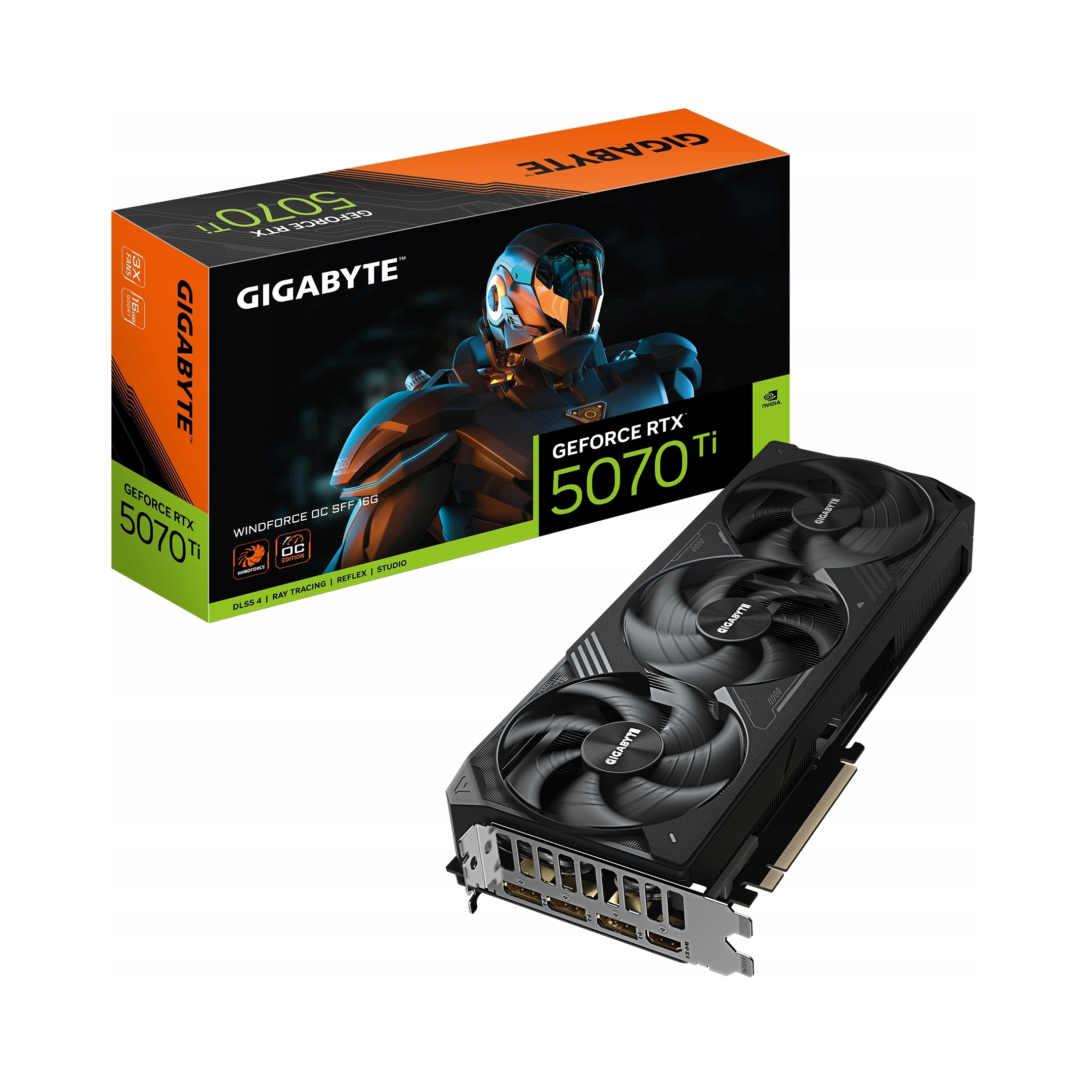 Grafická karta Gigabyte Geforce Rtx 5070 Ti Windforce Oc Sff 16GB GDDR7